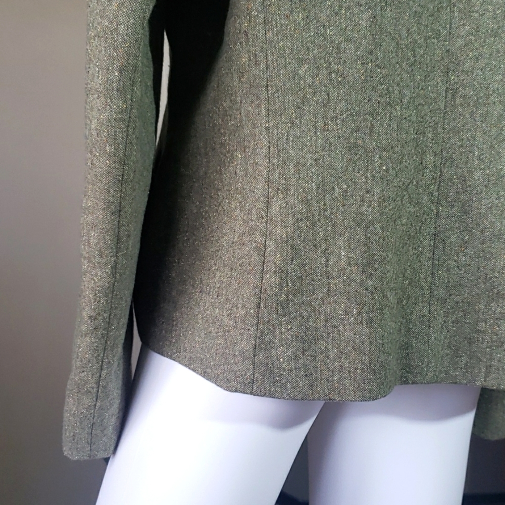Vintage Casual Corner Women's Beige/Green Jacket Size 16 MadeiIn Romania - Picture 7 of 11